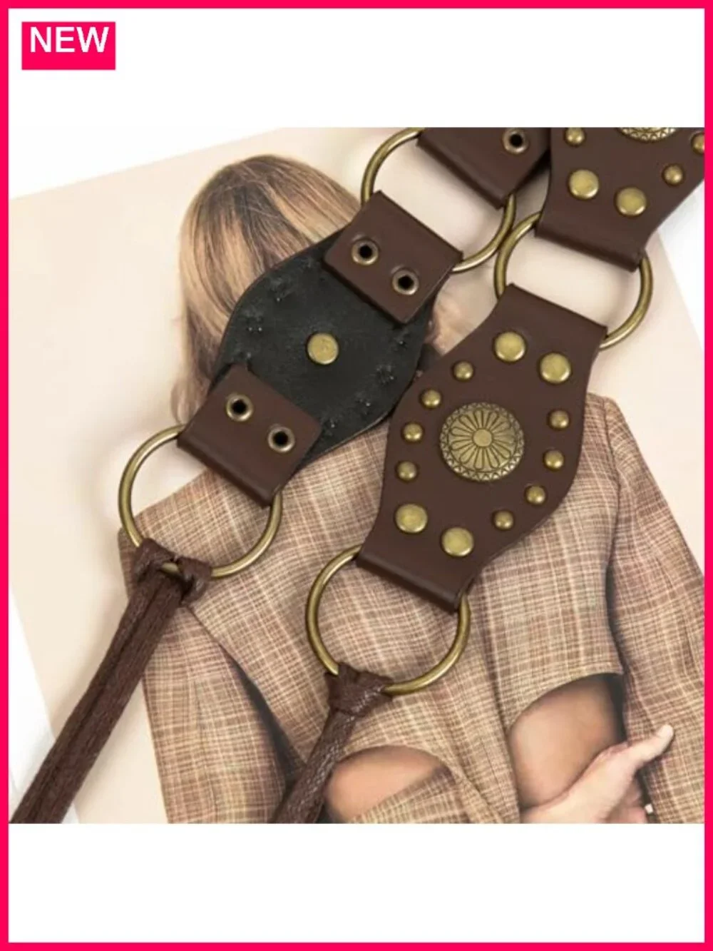 Women's Bohemian Rope Braid Waist Belt Hand Woven Wax PU Leather